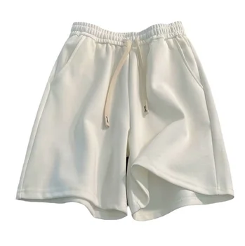 Summer Men's Retro Trendy Basketball Sports Pants Solid Color Casual Mid-Gym Shorts Knee Length Hot for Men