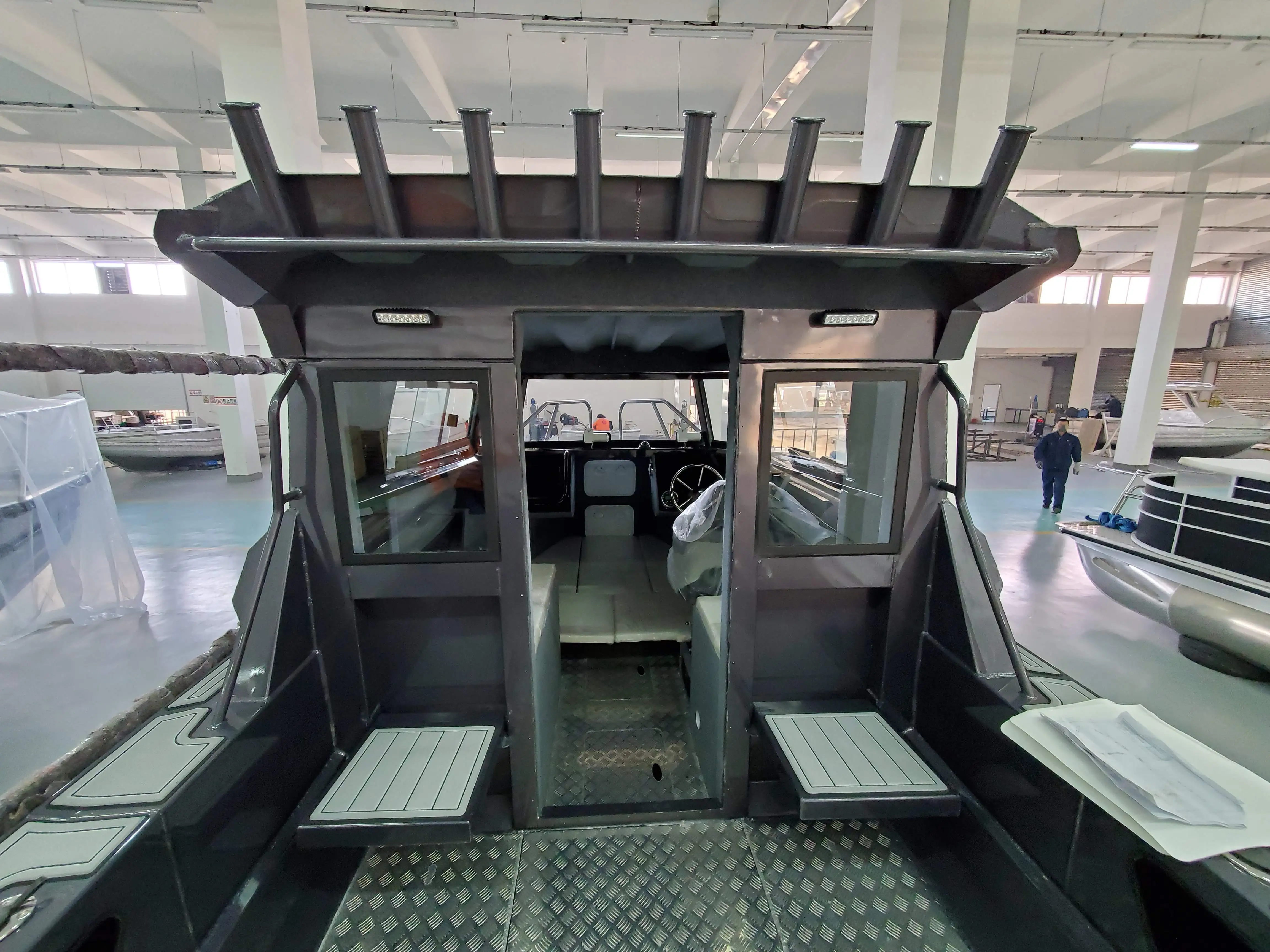 25ft Deep V Hull Aluminum Pontoon Boat Commercial Fishing Aluminum