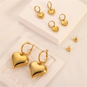 Vintage Butterfly Stainless Steel Earrings Set 14K Gold Plated Hoop Earrings GRS Certified Fashion Jewelry Trendy Gift