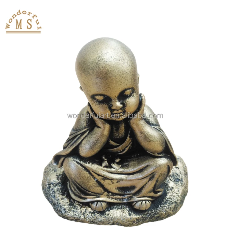 Customized Resin Religious Miniature Garden Decor Cement resin poly stone Buddha Statue home figurine arts and craft