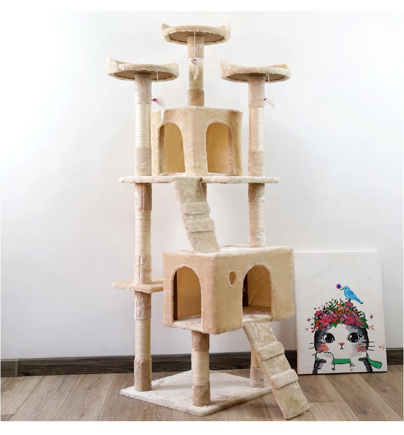 Wholesale Multifunctional Luxury Cat Climbing Tree House Multilayer