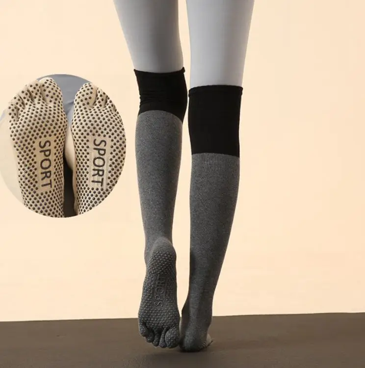 Knee High Yoga Socks Anti-Slip, Sporty Comfortable