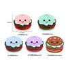 Anneau de dentition en silicone (hamburger) (1/5 orange rose)