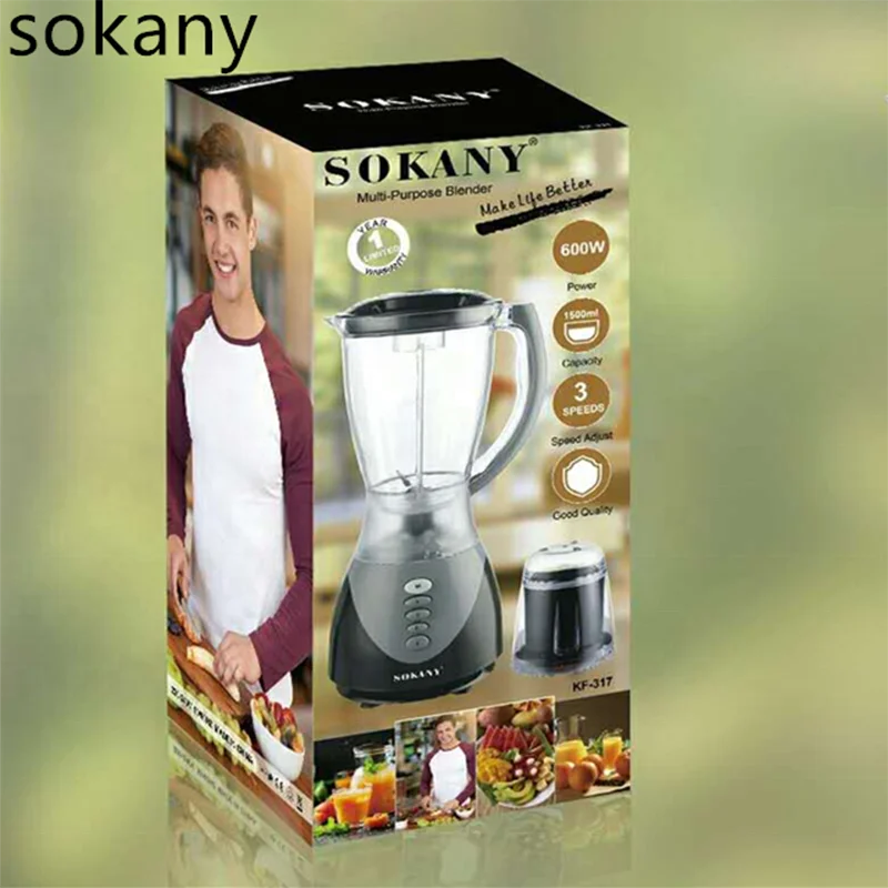 SOKANY 317 Electric Juicer 220-240V 600W Blender Mixer Smoothie Coffee  Grinder Processor Machine in 2023