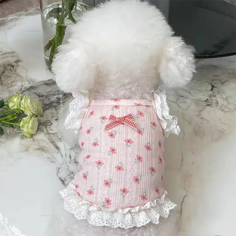 Pretty Puppy Home Dress Summer Pet Dog Fairy Skirt Cat Clothes