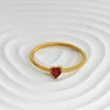 R0005 heart-shaped/garnet red