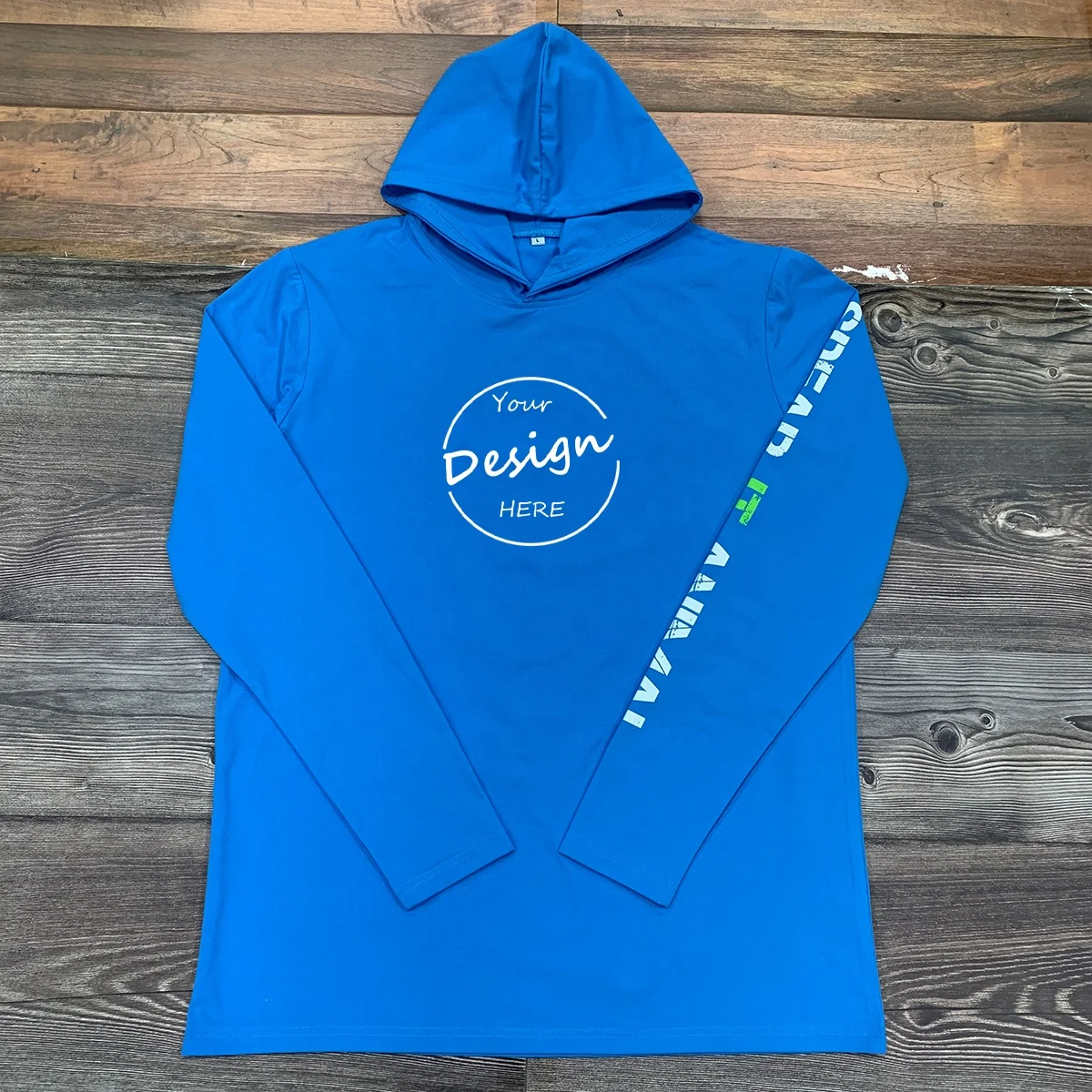 JL1218C Workout Fitness Men’s Gym Athletic T-shirt Full Sleeve Muscle Fit Men Hooded Long Sleeve Shirt