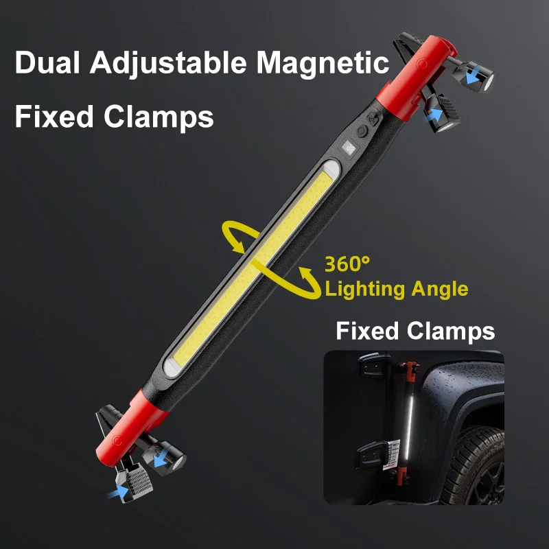 Car Repair Working Flashlight - 360° Rotatable COB Light, USB-C