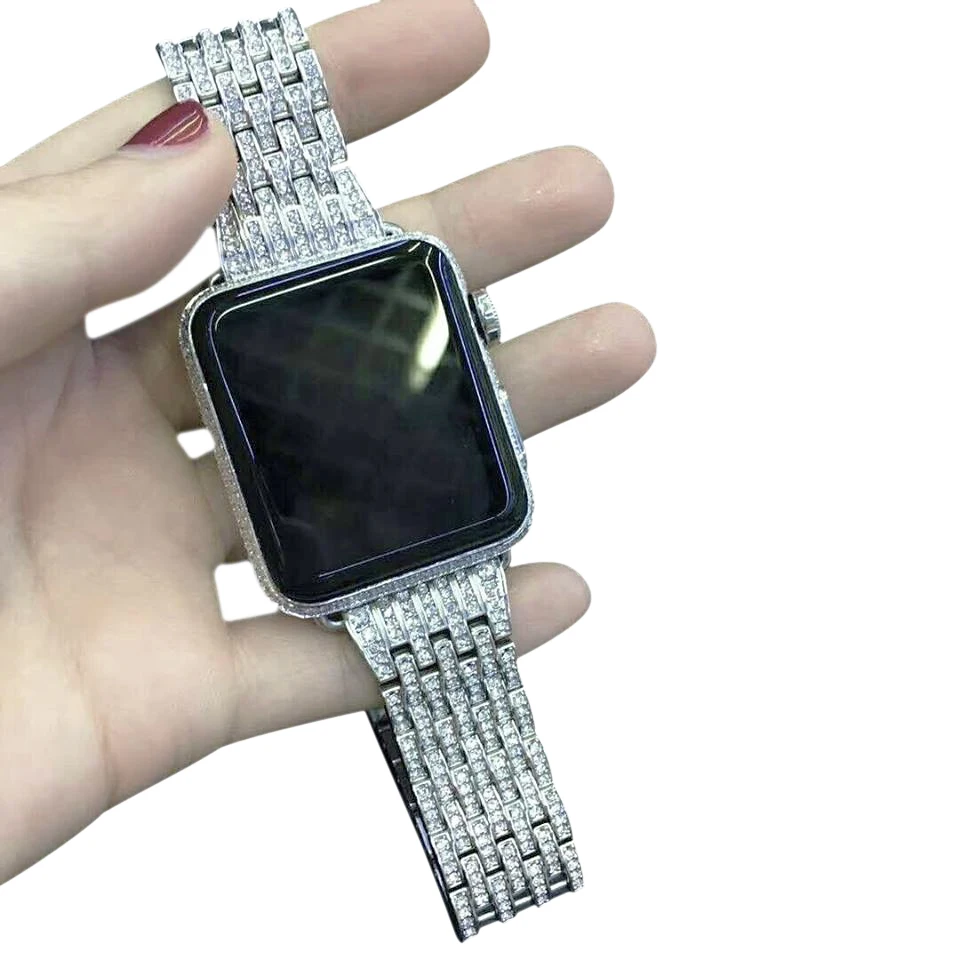 Apple Watch Bandメタルステンレススチールクリスタルダイヤモンドブレスレットiwatchシリーズ1/2/3/4/5用 - Buy 金属ダイヤモンドバンド  Apple の腕時計、 Apple の時計バンド 38 ミリメートル 40 ミリメートル 42 ミリメートル 44 ミリメートル、ステンレススチール  ...