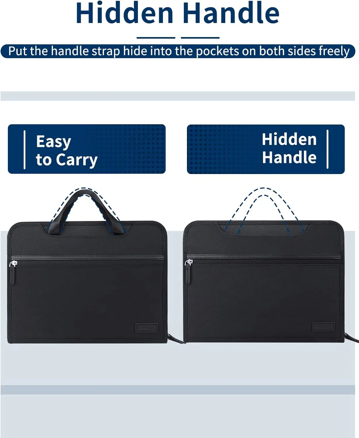 Expanding File Folder With Portable Handle Organizer Briefcase Business A4  Letter Size 13 Pockets Labels Document Bag