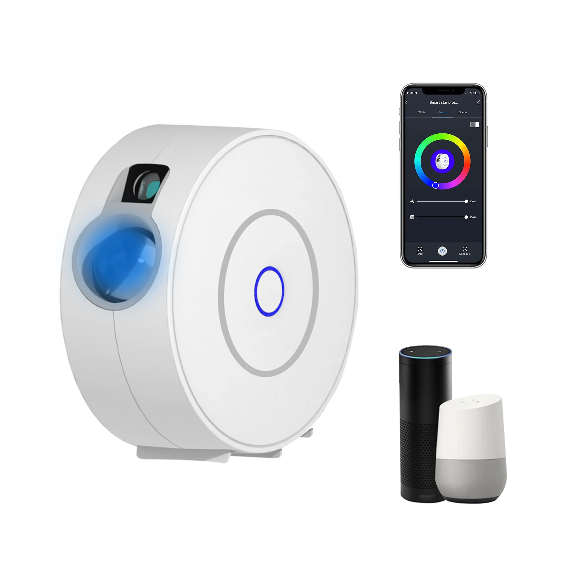 Светодиодный Ночной светильник, Звездный проектор, дистанционное управление