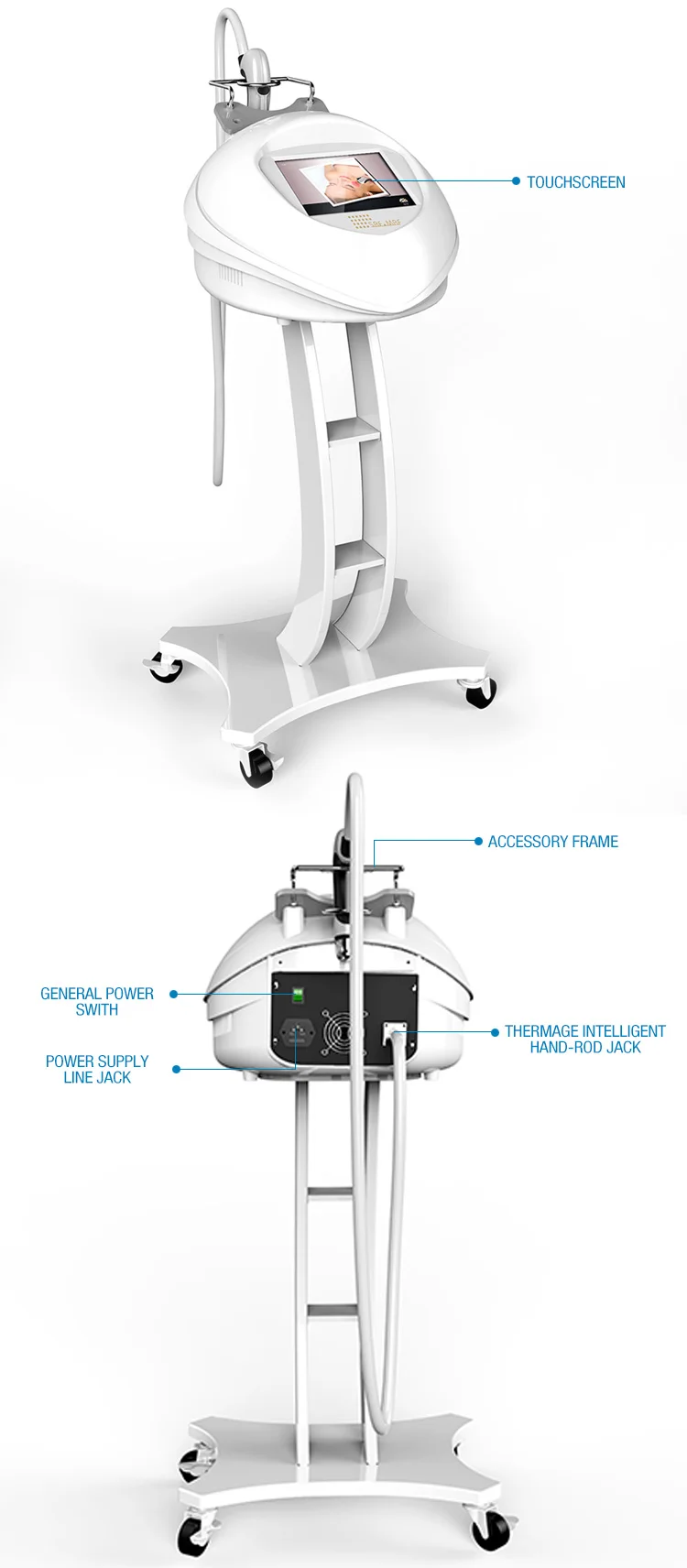 2023 No Needle Fractional Rf System Skin Rejuvenation Fractional Flx Cpt Machine Radio Frequency Microneedle Beauty Equipment