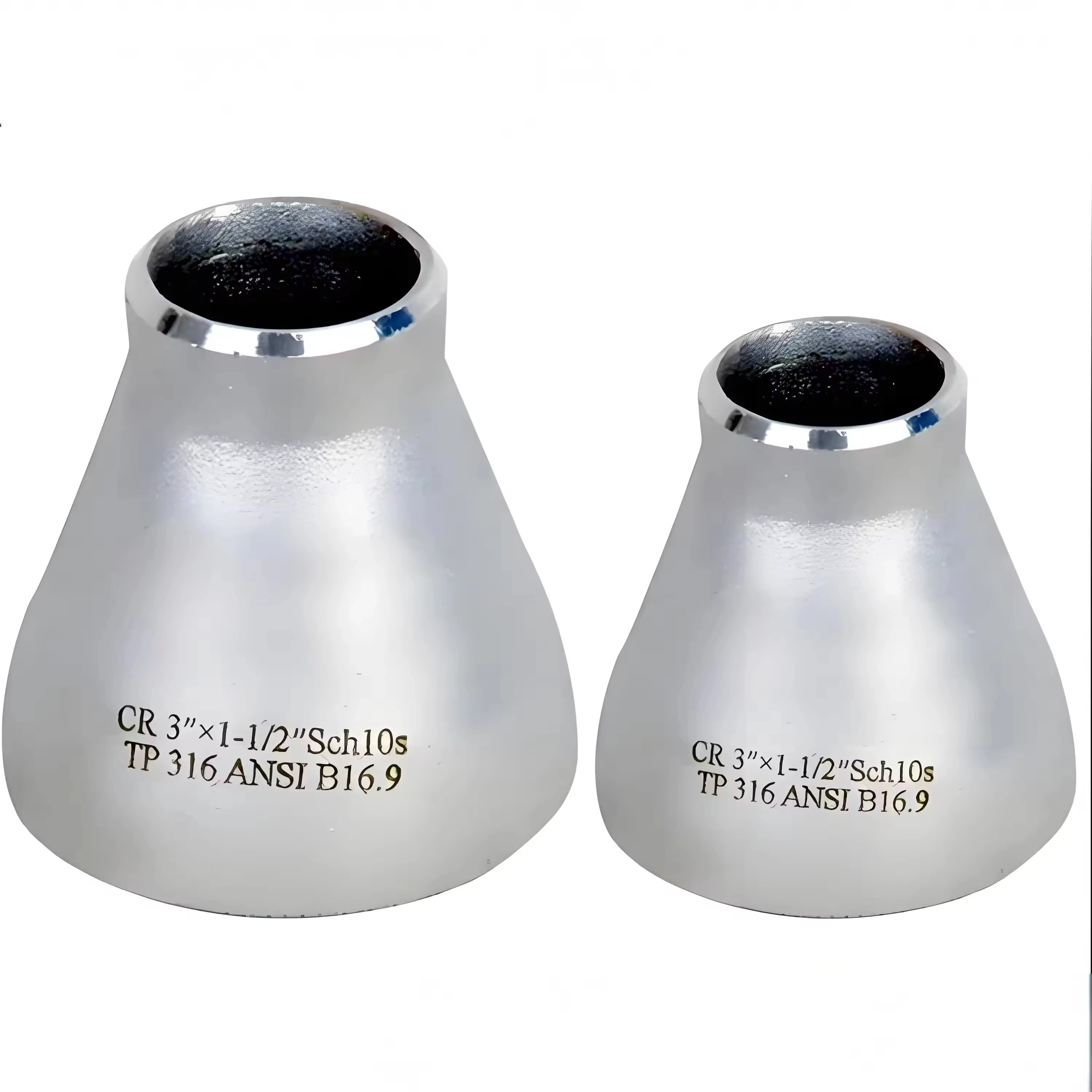 Customized Ss304/316L Stainless Steel Tube Fittings Concentric Size Head Sanitary Welded Reducer Size Head Reducer Pipe