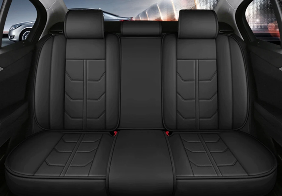 Car Seat Covers Full Set Premium Faux Leather Automotive Front And