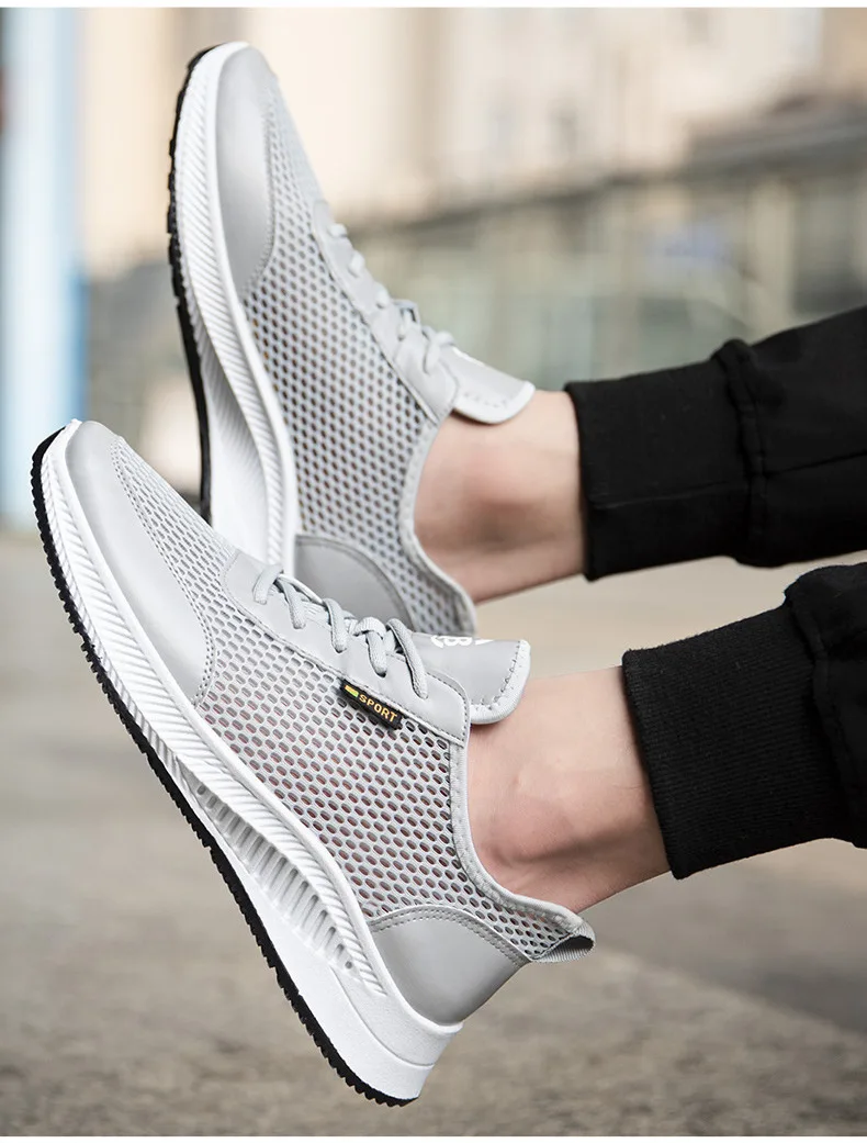 2024 Hot Sale Walking Style Light Weight Mens Fitness Injection Molding Mesh Casual Shoes