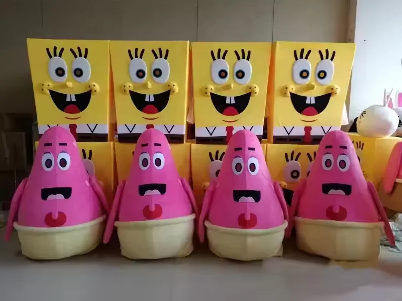 Efun MOQ 1 PC Factory Price Wholesale Shopping Patrick Star Mascot Costume Walking Plush Sponge Bob Mascot Costumes for Sale