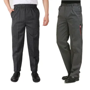 Chef Trouser Pants Kitchen Uniform Manufacturers High Elastic Waistband Hotel Bar Restaurant Workers with Comfortable Trousers