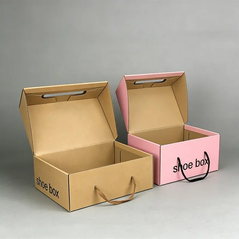 Ψηφιακή εκτύπωση, εξατομικευμένο λογότυπο, πολυτελές αποθηκευτικό κιβώτιο από χαρτί κράφτ για αποστολή, ανακυκλώσιμο διπλούμενο κυματοειδές κιβώτιο για υποδήματα και κάλτσες