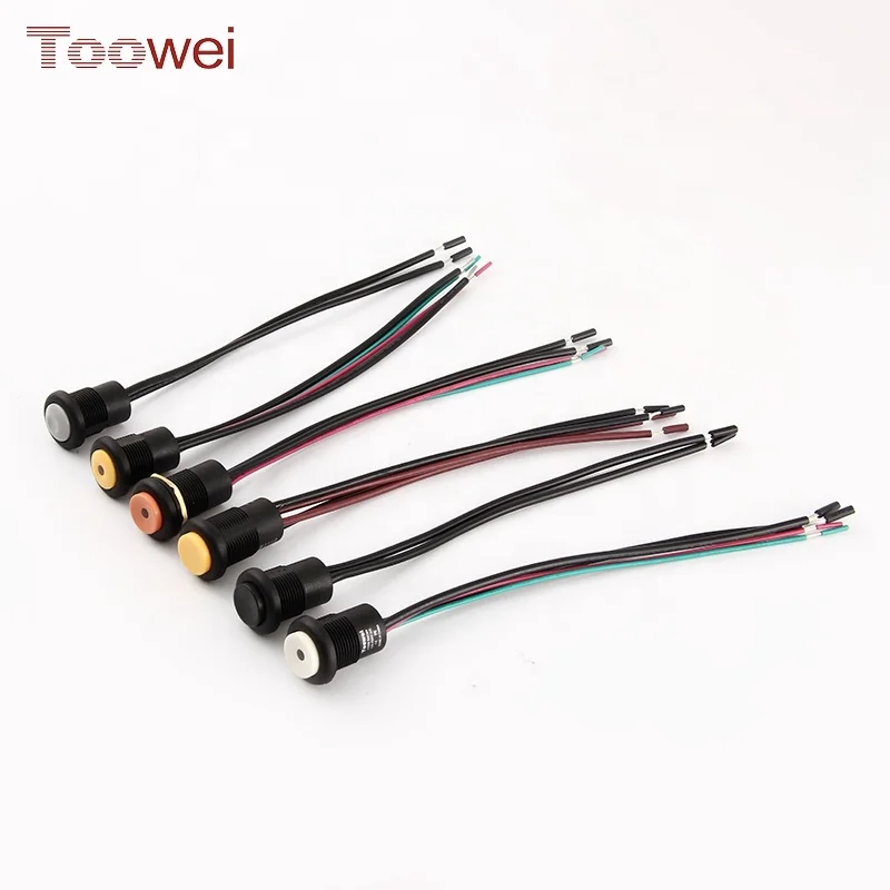 Micro Round 6gang Ip67 Colored Switch Push Mini Button Rafi Plastic Push Button Switch for Kitchen Hood