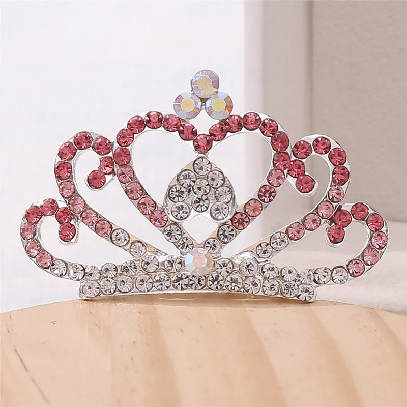 K002 Diamond Tiara Crown for Kids - Love Heart Shape Tiaras