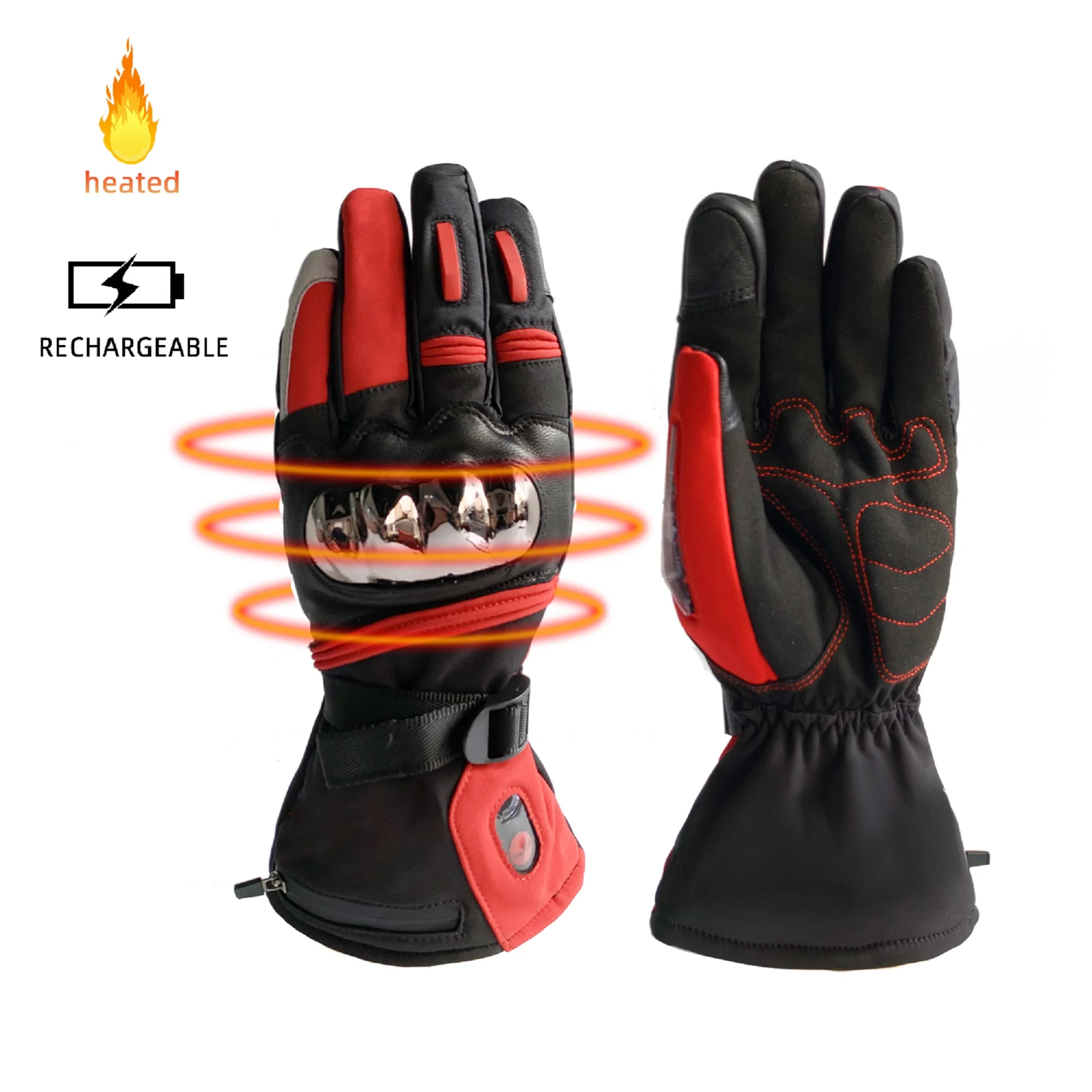 rechargeable heated motorcycle gloves