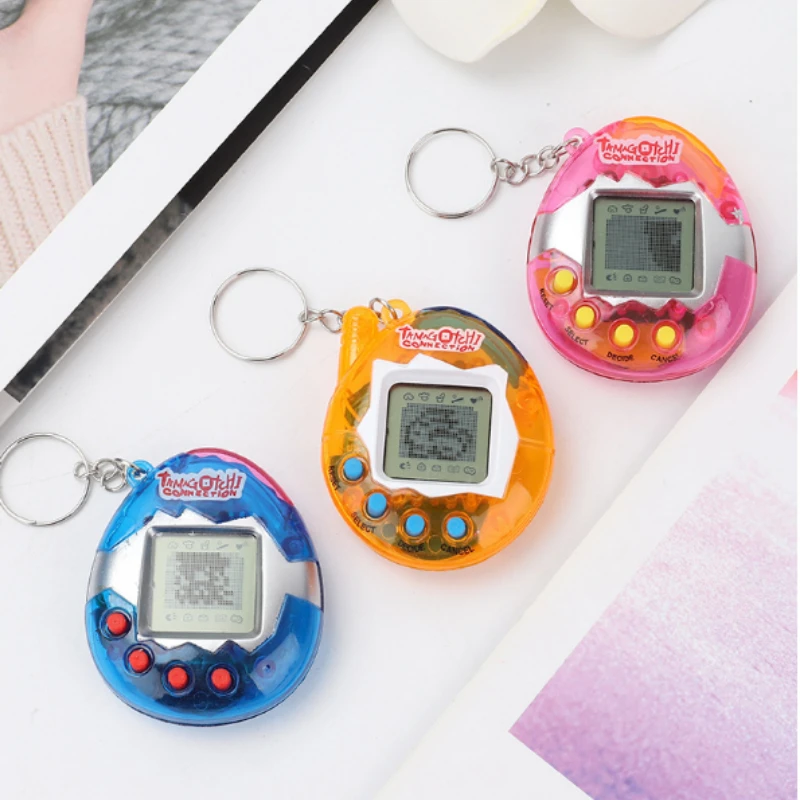 Прозрачные электронные питомцы Tamagotchi 90S 1 шт. ностальгические 168 в одном виртуальные цифровые забавные игрушки для
