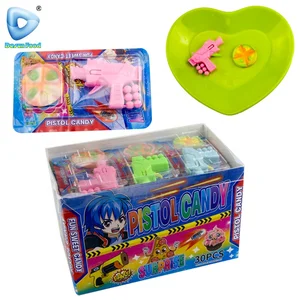 Hot Sale Plastic Gun Toy With Fruit Flavour Pizza Gummy Soft Candy