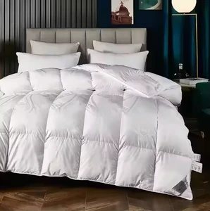Customizable King Size White Goose Duck Feather Down Filled Bedding Comforter Duvets Solid & Vintage Pattern for Home & Hotel