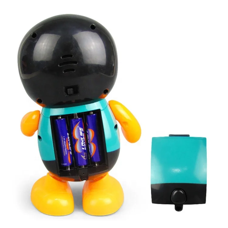 Penguin Doll Electric Walking Dancing Robot Toy with LED Light and Music for Kids