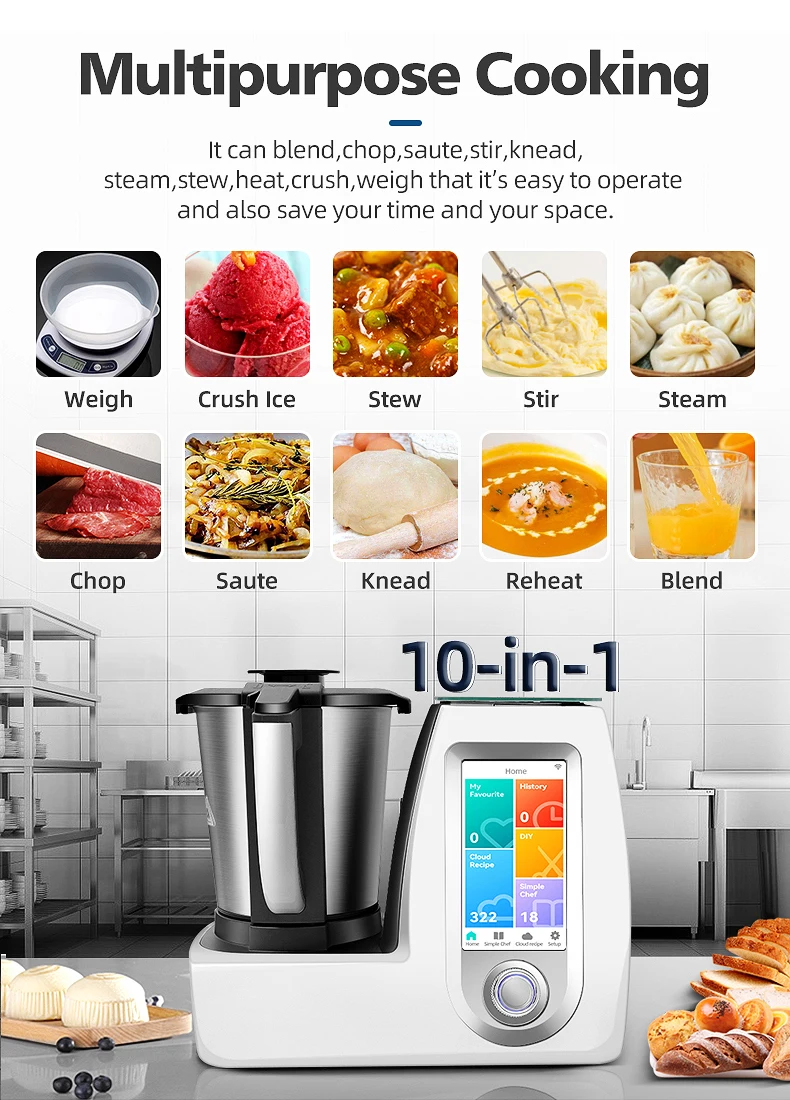App Control Kitchen Cooking Robot Thermo Mixer Useful Thermo Cooker