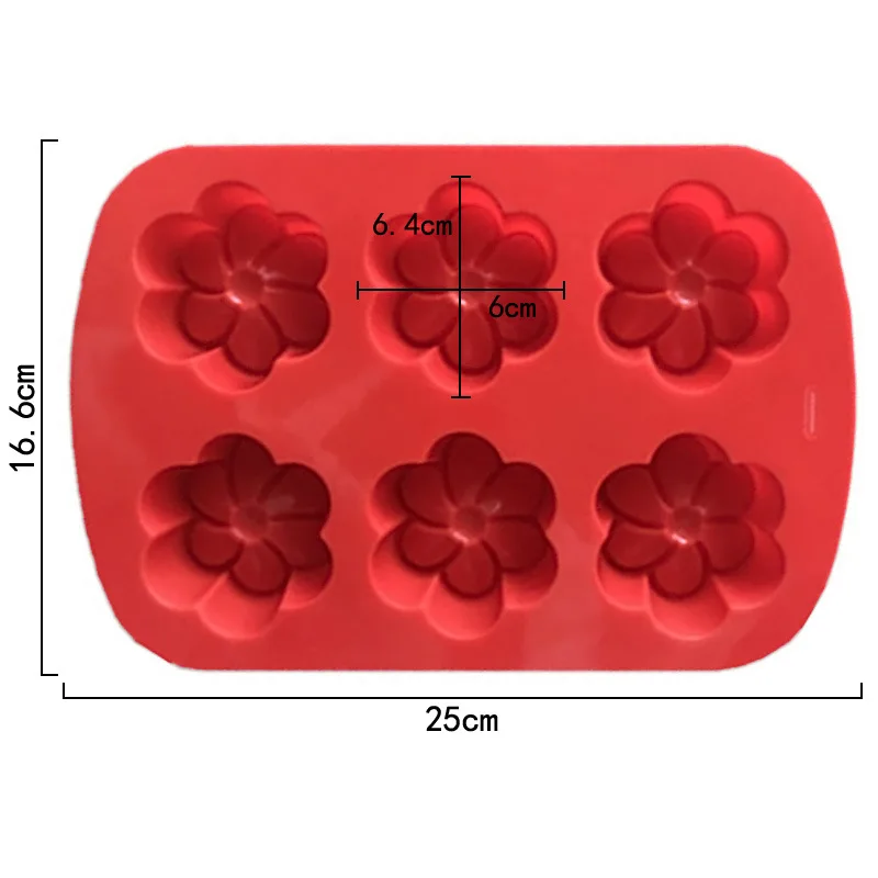 Food Grade Silicone Flower Mold, Floral Shaped Baking Molds for Cake Chocolate, DIY Soap/Candle Making Molds manufacture