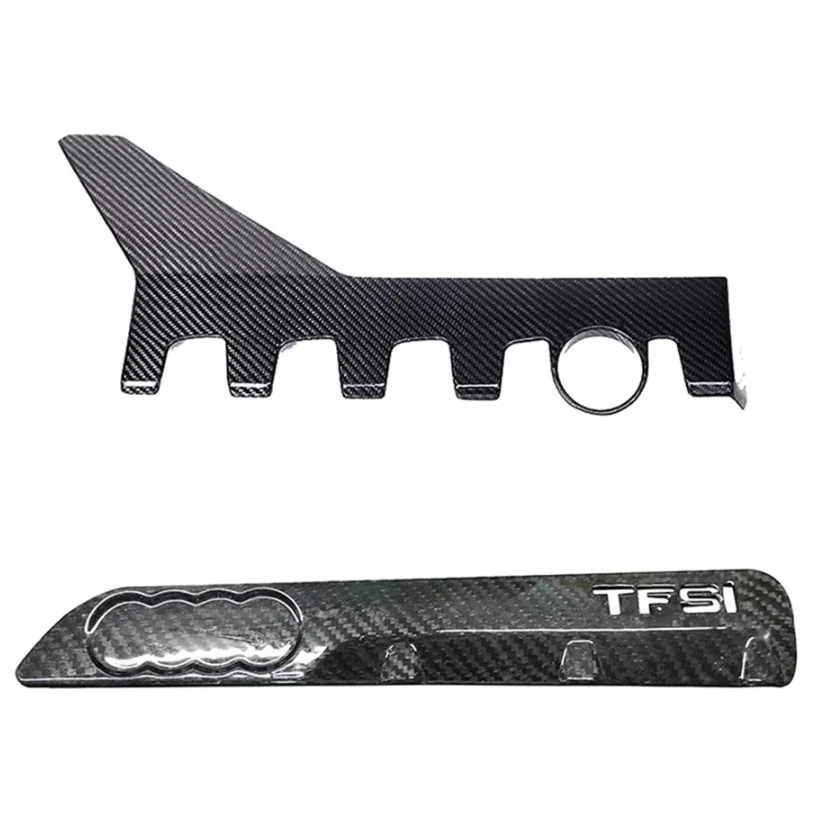 3K Twill Glossy Finish Dry Carbon Fiber Cabin Trim Board New Engine Cover Decoration For Audi RS3
