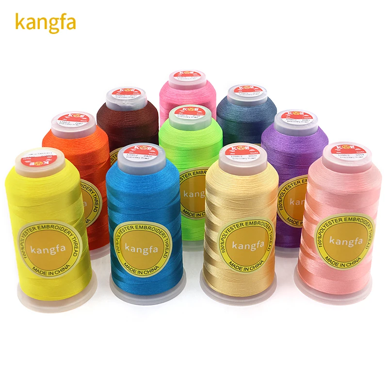 120D/2 100% Polyester Embroidery Thread Hilo De Bordar