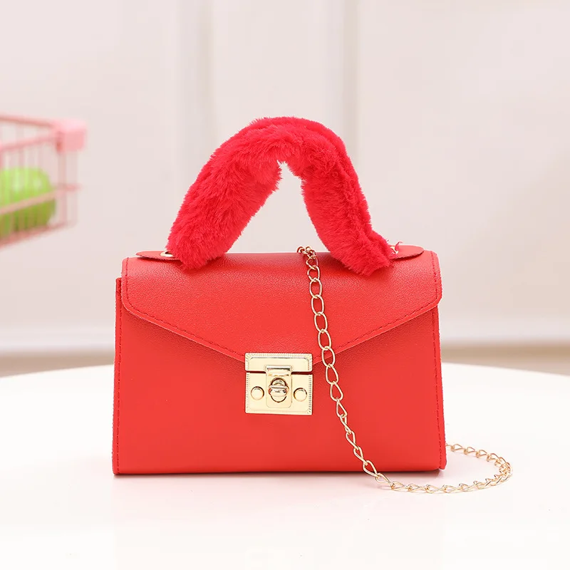 Bulong Wholesale New Style Fashion Ladies Handbags Solid Color Plain Lock Chain Shoulder Bag for Women Daily Use