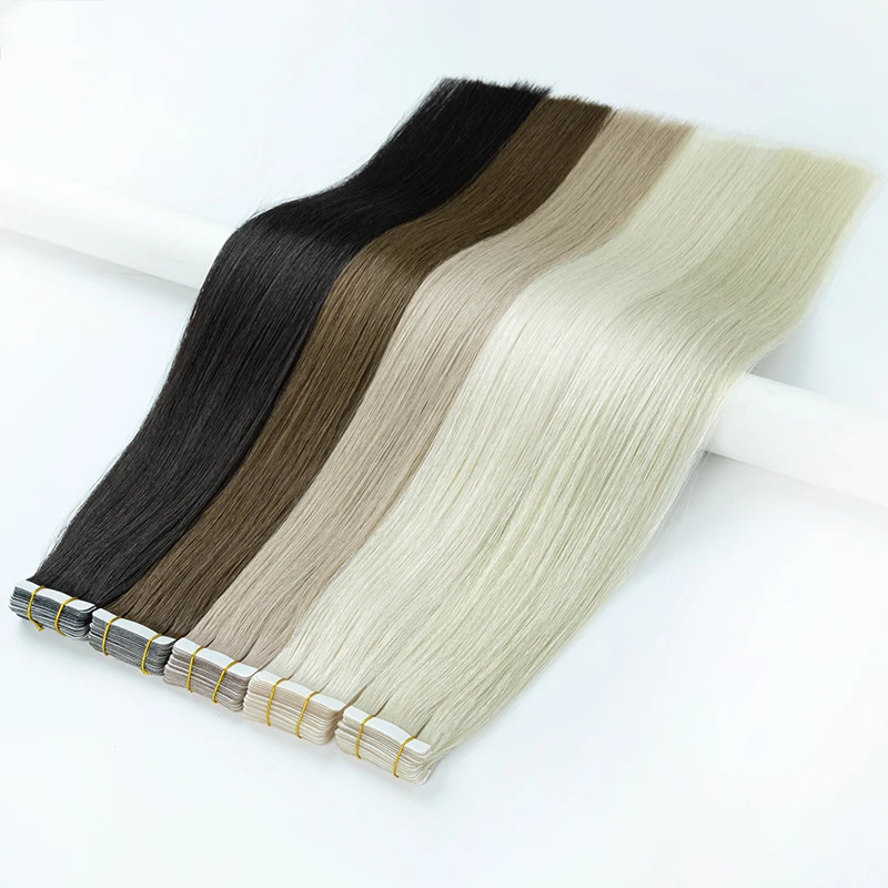 LeShine Salon Human Remy Injected Skin Weft Invisible Tape in Hair Extensions 100% Human Hair Russian Hair manufacture