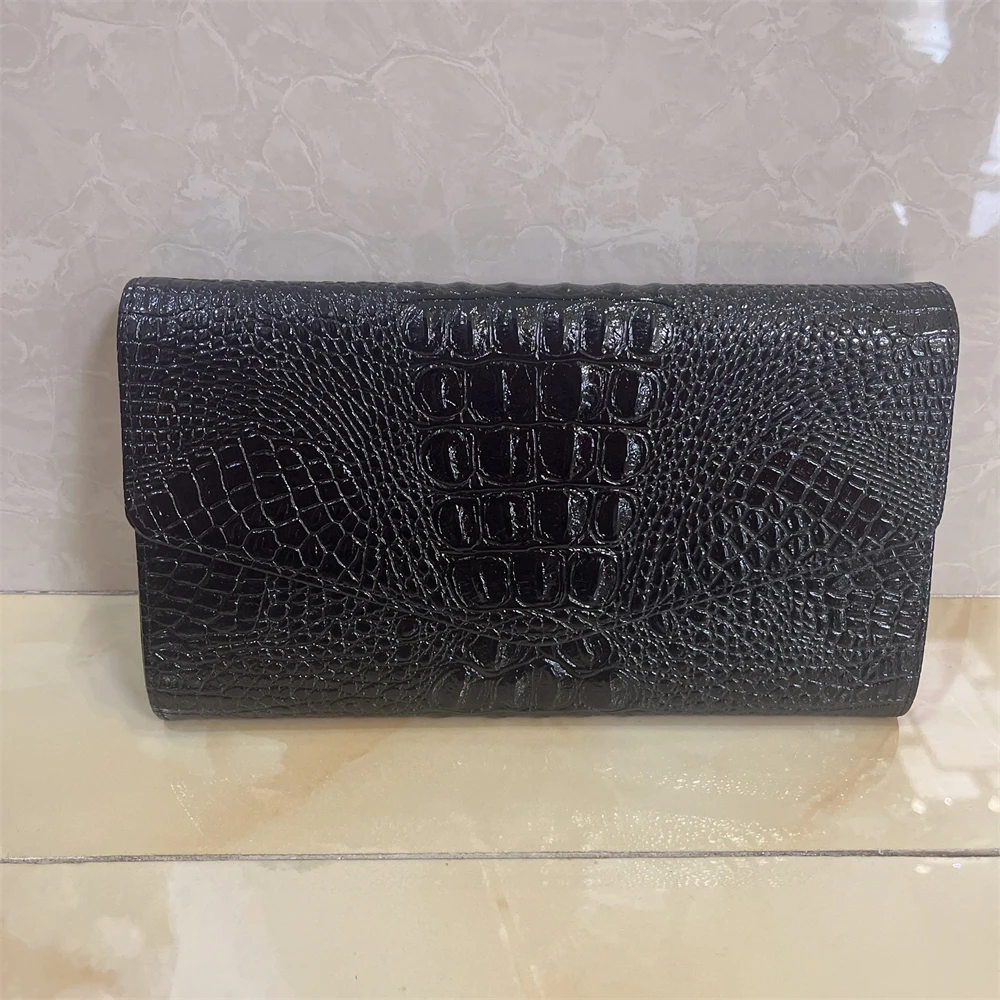 Elegant 2025 Crocodile Pattern Ladies Clutch Purse - Evening  display picture 3