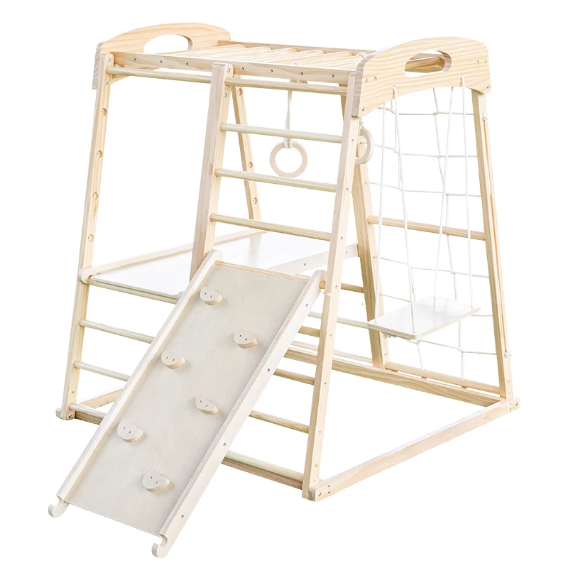 Outdoor Games For Kids Wooden Climbing Frame Playground Indoor Pickler Dreieck Playground Equipment