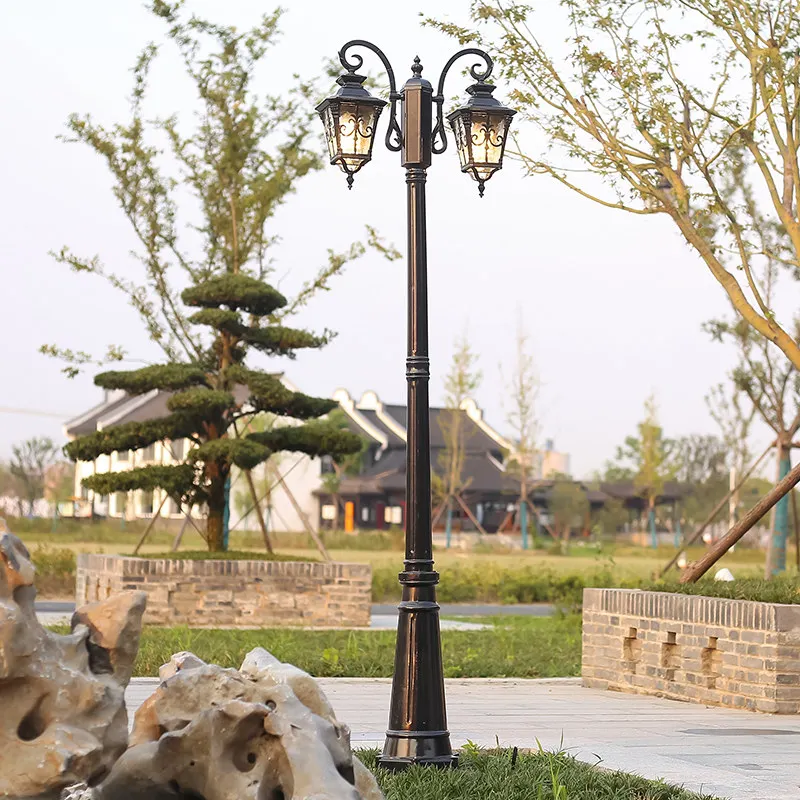 European Style Retro Lawn Lamp Villa Garden Buried Light High Pole Courtyard Street Light Outdoor Waterproof Incandescent Light