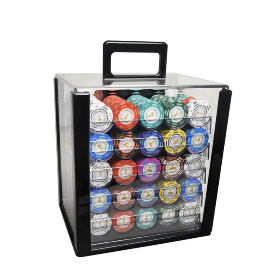 Высококачественные покерные фишки для казино премиум-класса 14 г с логотипом на заказ 300 шт. 500 1000 глиняные наборы