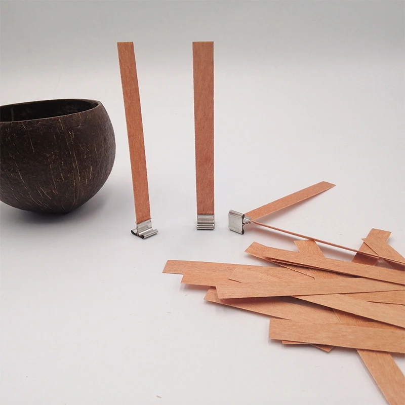 High Quality Smokeless Candle Wick Wholesale Prewaxed Eco Cotton Wicks And Crackling Wooden