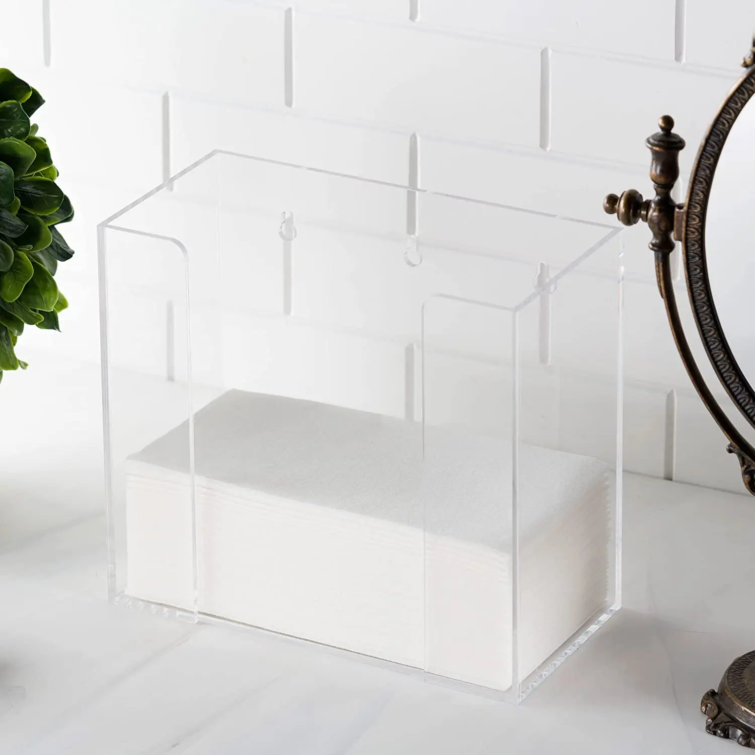 CIDIDU 2er-Set Acryl Serviettenhalter – Transparente Aufbewahrung Für Papierhandtücher & Cocktailservietten
