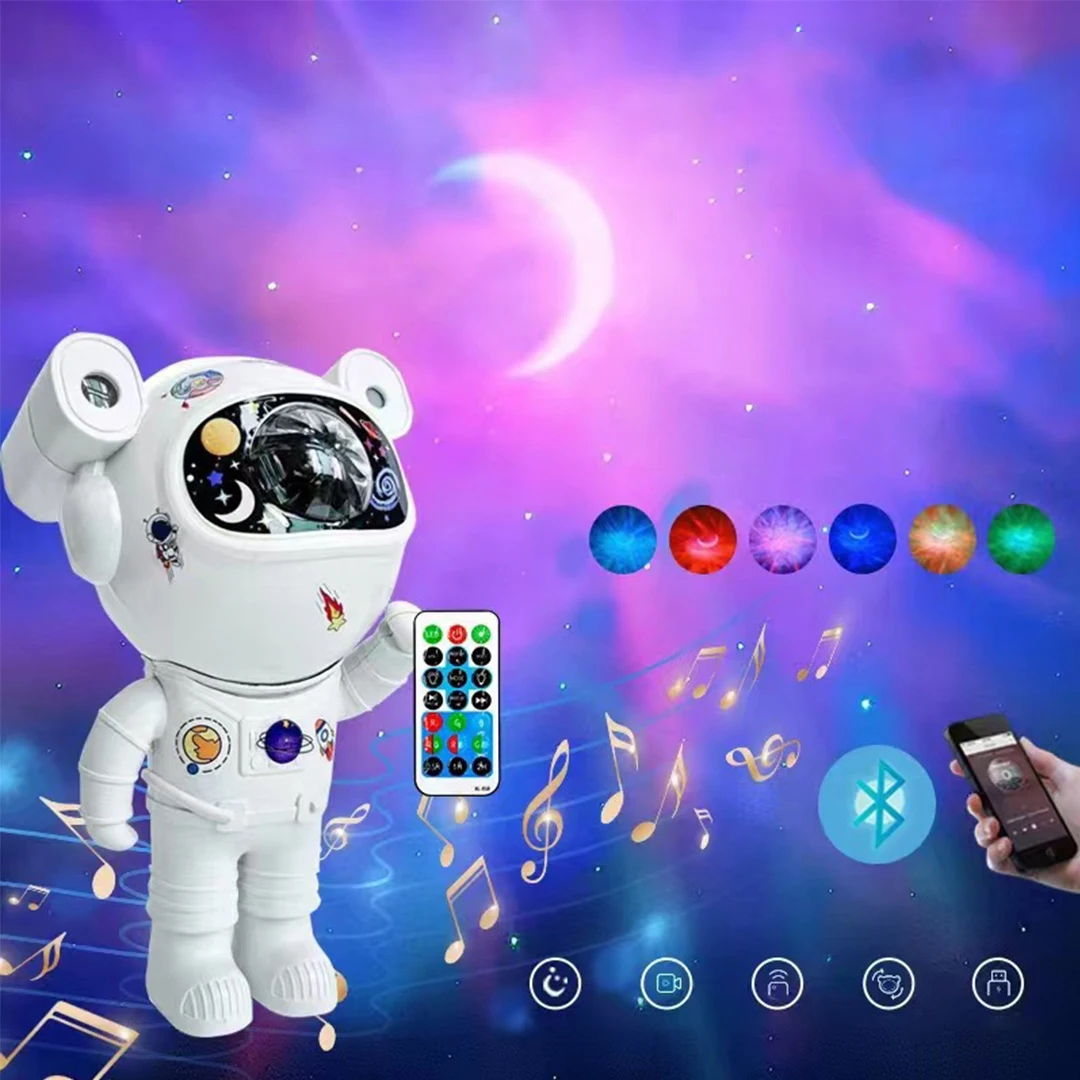 product astronaut projector lamp music speaker star moon nebula ceiling night light space timer led astronaut galaxy projector lighting-37