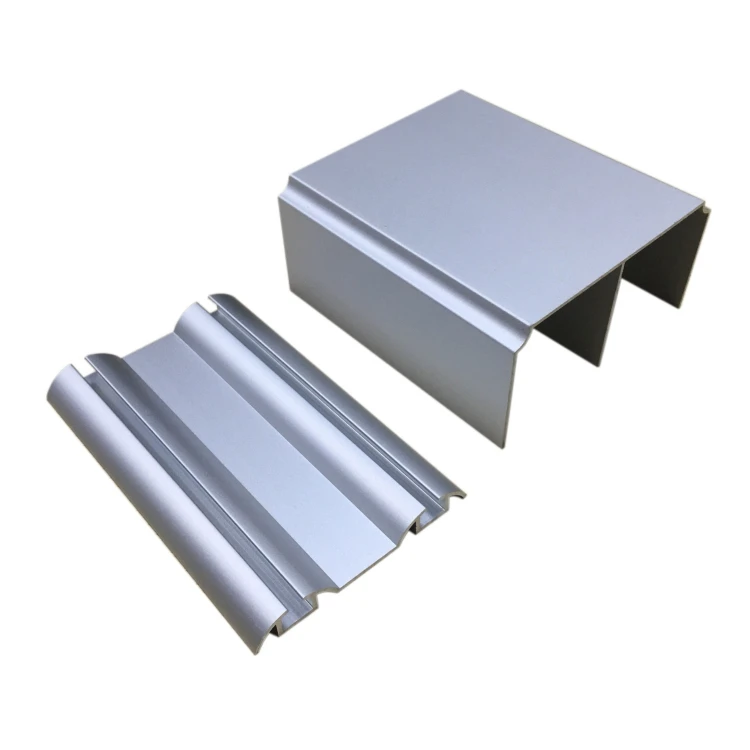 Custom Aluminium Top Bottom Track Double Track Profile Foshan Wardrobe Sliding Door Profile