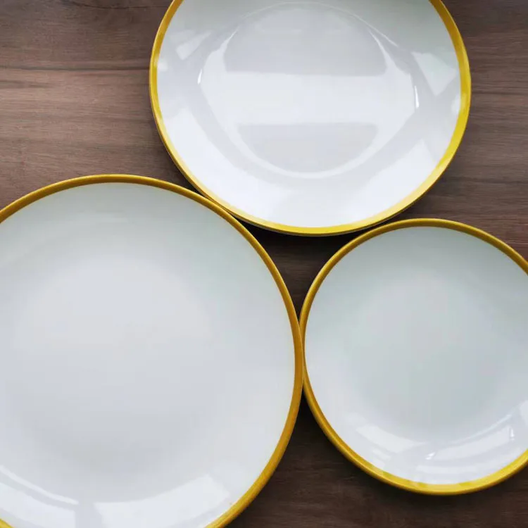 Western Style High Quality Melamine Plates Set Dinnerware Custom