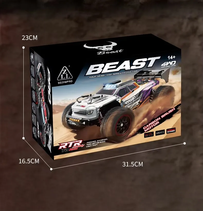 HOSHI ZLL SG316 PRO RC Car - 40KM/H Brushless 4WD Racing Toy