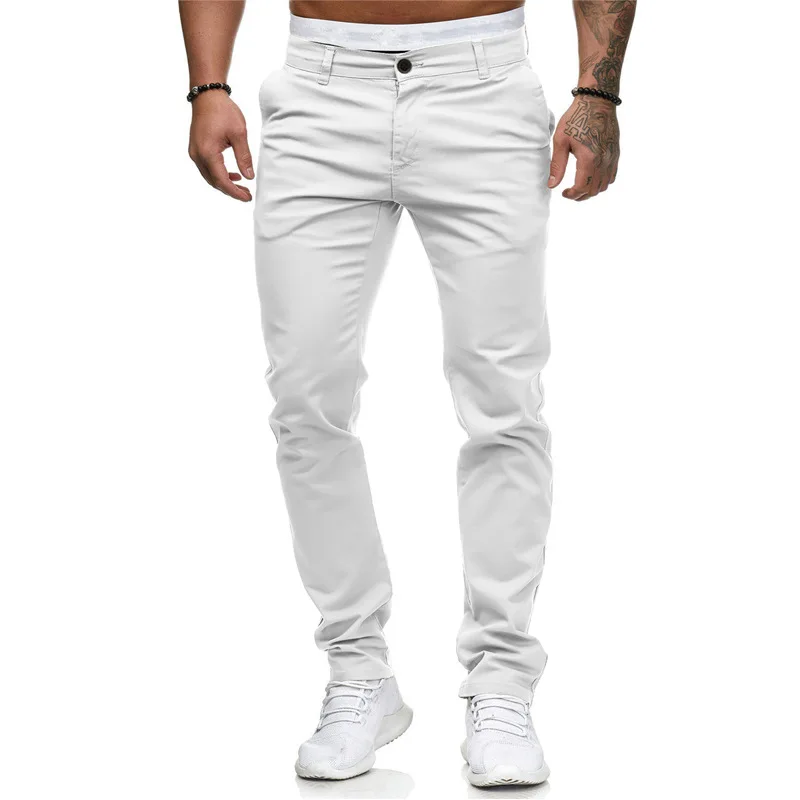 Hem Men's Stacked Flare Skinny Jeans 100% Cotton Worn-In Effect Button Decoration High Street Style Breathable Pencil Pants