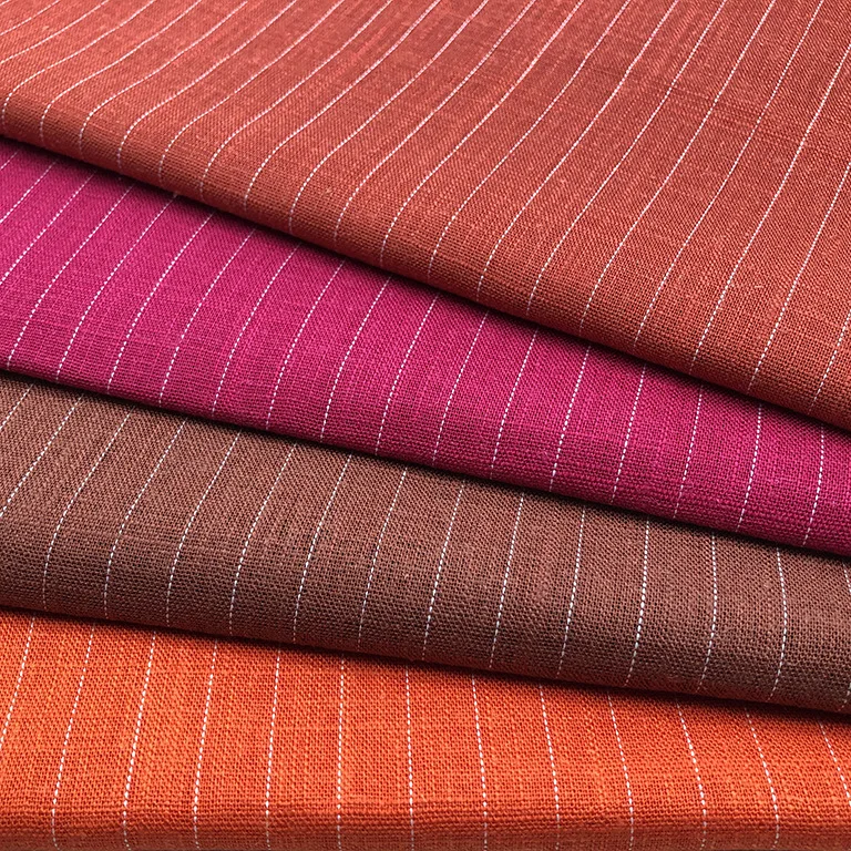 Кулирный Гладкий полосатая льняная вискозная ткань для рубашек Тонкий деловой костюм тонкий полоса ткани сенатор нигерийском стиле мужчин