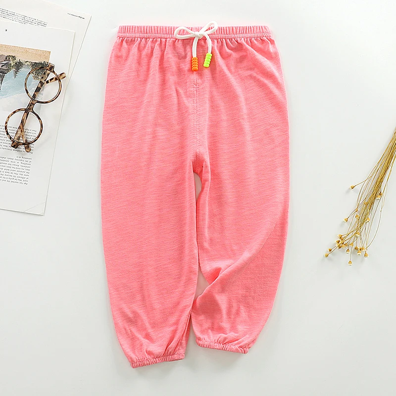 Детские хлопковые Пижамные штаны детские от комаров шаровары для мальчиков и девочек домашняя