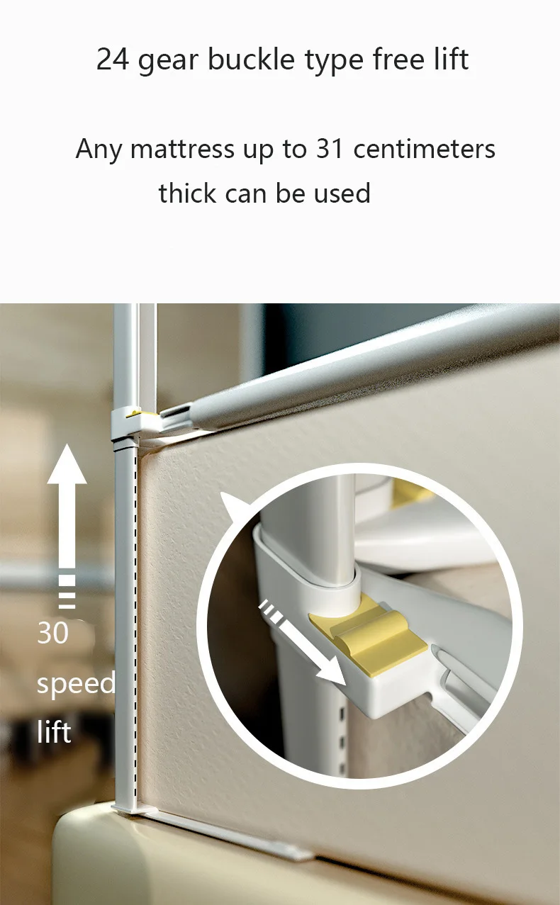 Baby Bed Fence For Baby Guard Safety Fence For Children Installed On