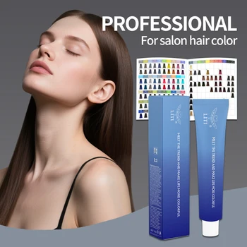 Most People Choose Customizable Hair Dye No Ammonia Healthy Leaves Hair Soft Smooth and Colored Hair Color Cream